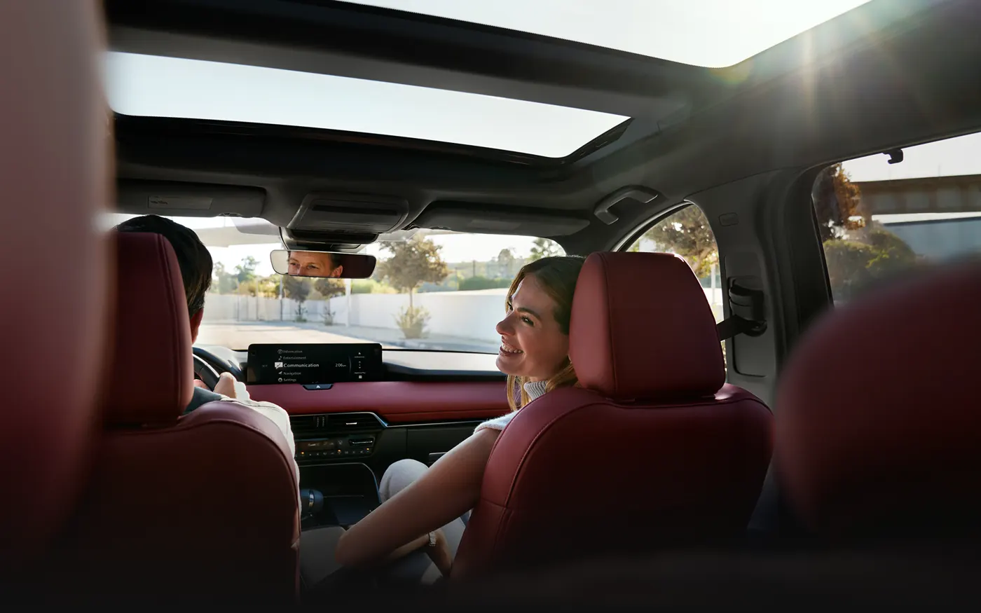 Friends riding in the 2-row 2027 Mazda CX-90 | Preston Mazda in Hurlock MD