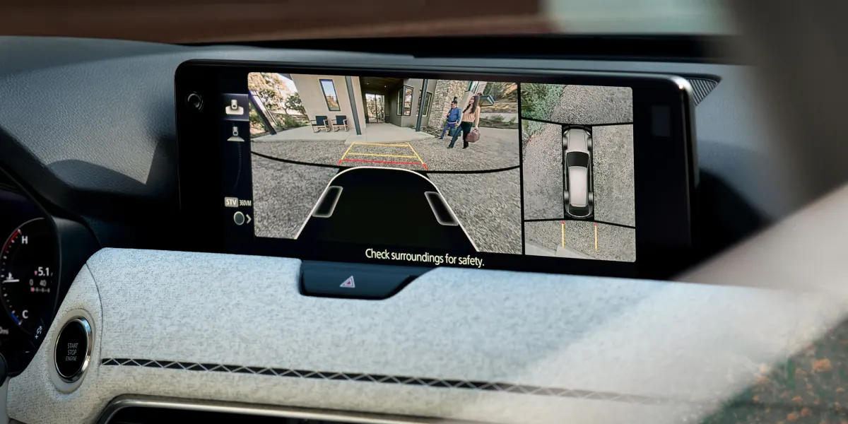 2027 Mazda CX-90 360° View Monitor on the center display | Preston Mazda in Hurlock MD