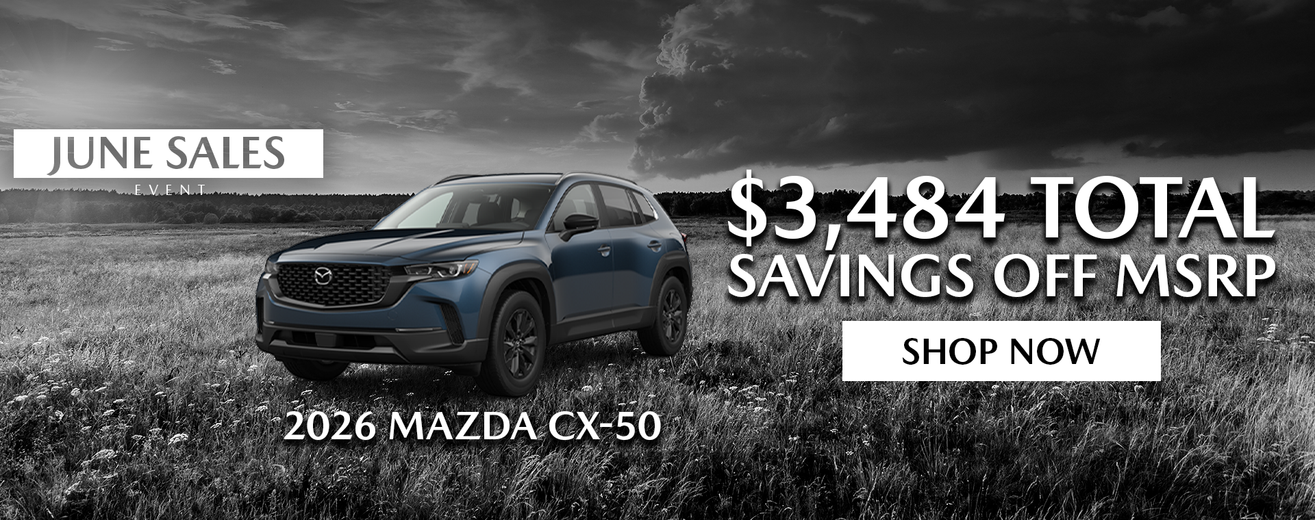 2026 Mazda CX-50 $3,484 Total Savings off MSRP