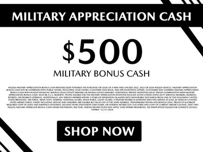 $500 Military Bonus Cash