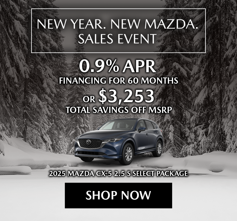 0.9%/60 months or $3,252 off MSRP | 2025 Mazda CX-5