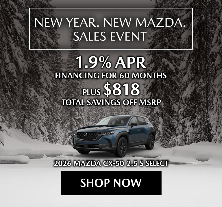 1.9% /60 Month + $818 off MSRP | 2026 Mazda CX-50