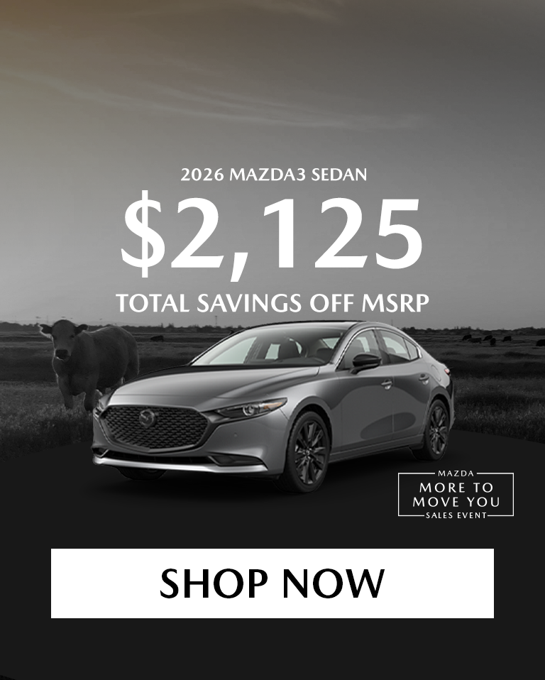 $2,125 off MSRP | 2026 Mazda3 Sedan