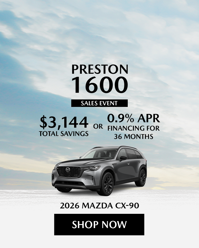 0.9% APR Fin./36 Mo. OR $3,144 off MSRP | 2026 Mazda CX-90