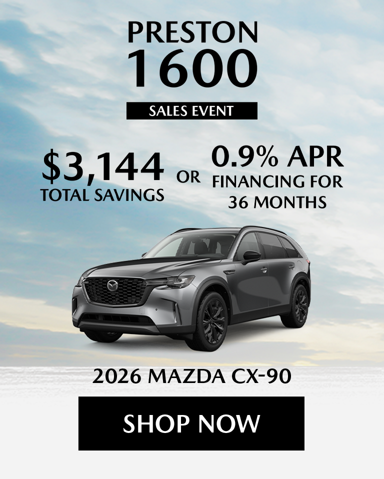 0.9% APR Fin./36 Mo. OR $3,144 off MSRP | 2026 Mazda CX-90
