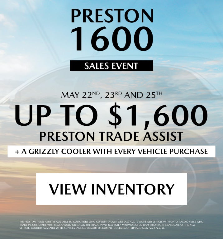 Up to $1,600 Trade Assist + A Free Grizzly Cooler!